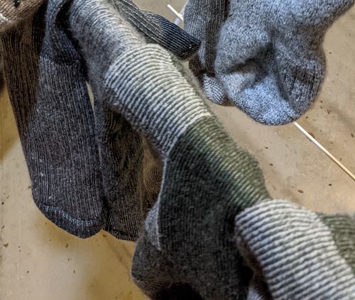 Customer photo review of J.B. Field's "Hiker GX" Merino Wool Hiking Sock - SLIGHTLY IMPERFECT -Assorted 3PK