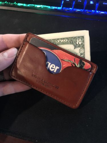 Customer photo review of No.54 | 'Chestnut' Minimalist Leather Wallet