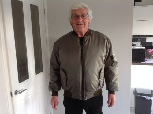 Customer photo review of Mens MA1 Flight Bomber Jacket - Olive