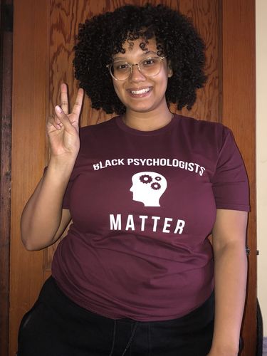 Customer photo review of Black Psychologists Matter - Unisex Short-Sleeve T-Shirt