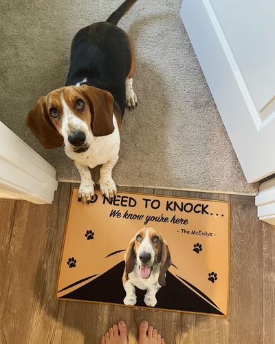 Customer photo review of Tapis Personnalisé Chien