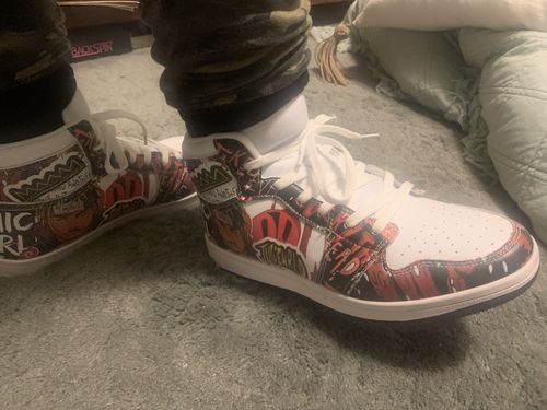 Customer photo review of Juice Wrld High Top Leather Sneaker
