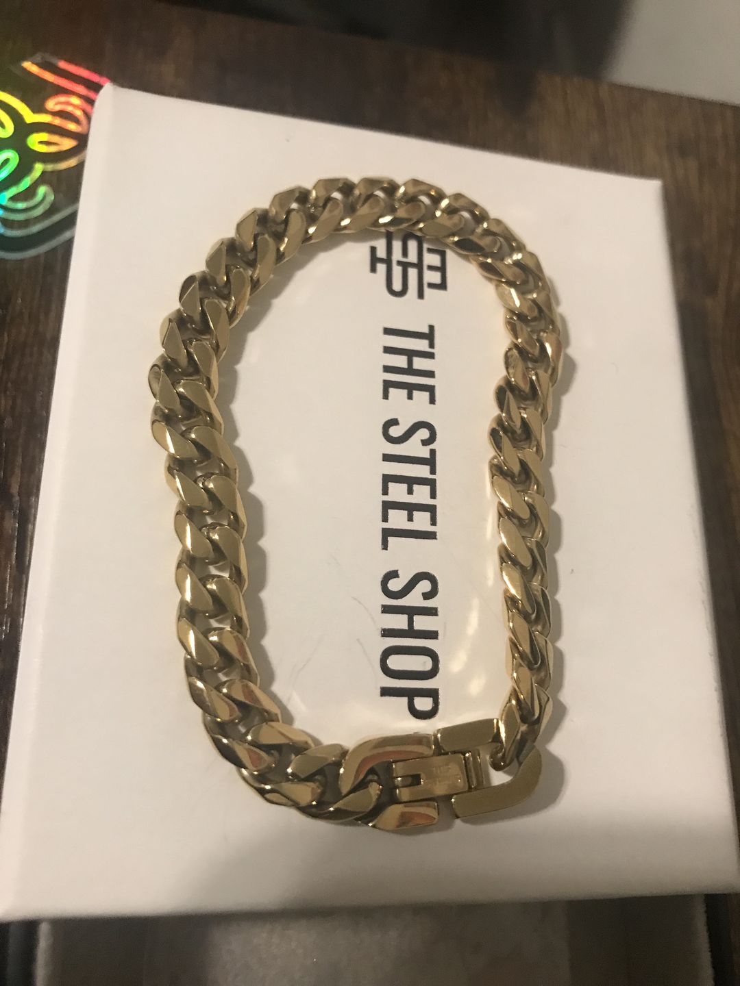 Customer photo review of 8mm Stainless Steel Cuban Link Bracelet