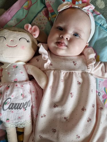 Customer photo review of Leyadoll Soft Plush Personalized Leya Doll, My First Baby Doll