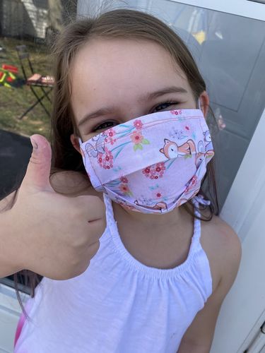 Customer photo review of SSOL Peekaboo Pleated Mask Pattern (FREE!)
