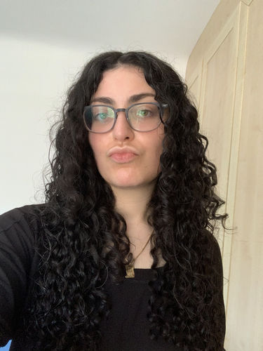 Customer photo review of Curly Ash Blonde