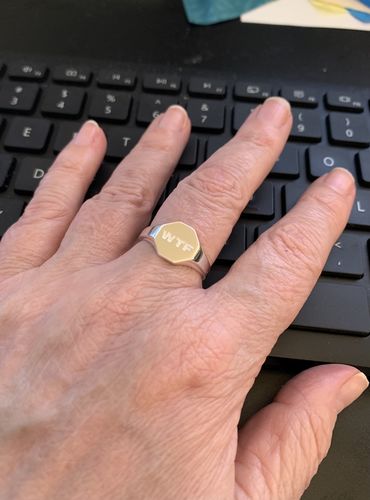 Customer photo review of WTF Signet Ring