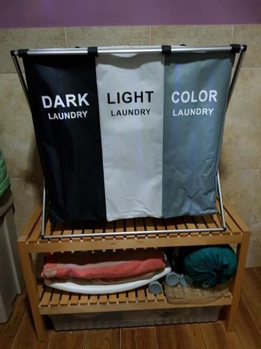 Customer photo review of Laundry Basket Organiser