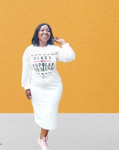 Customer photo review of Black Popular Later Print Dress