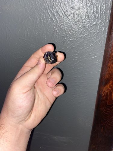 Customer photo review of PRAYER HANDS GOLD RING