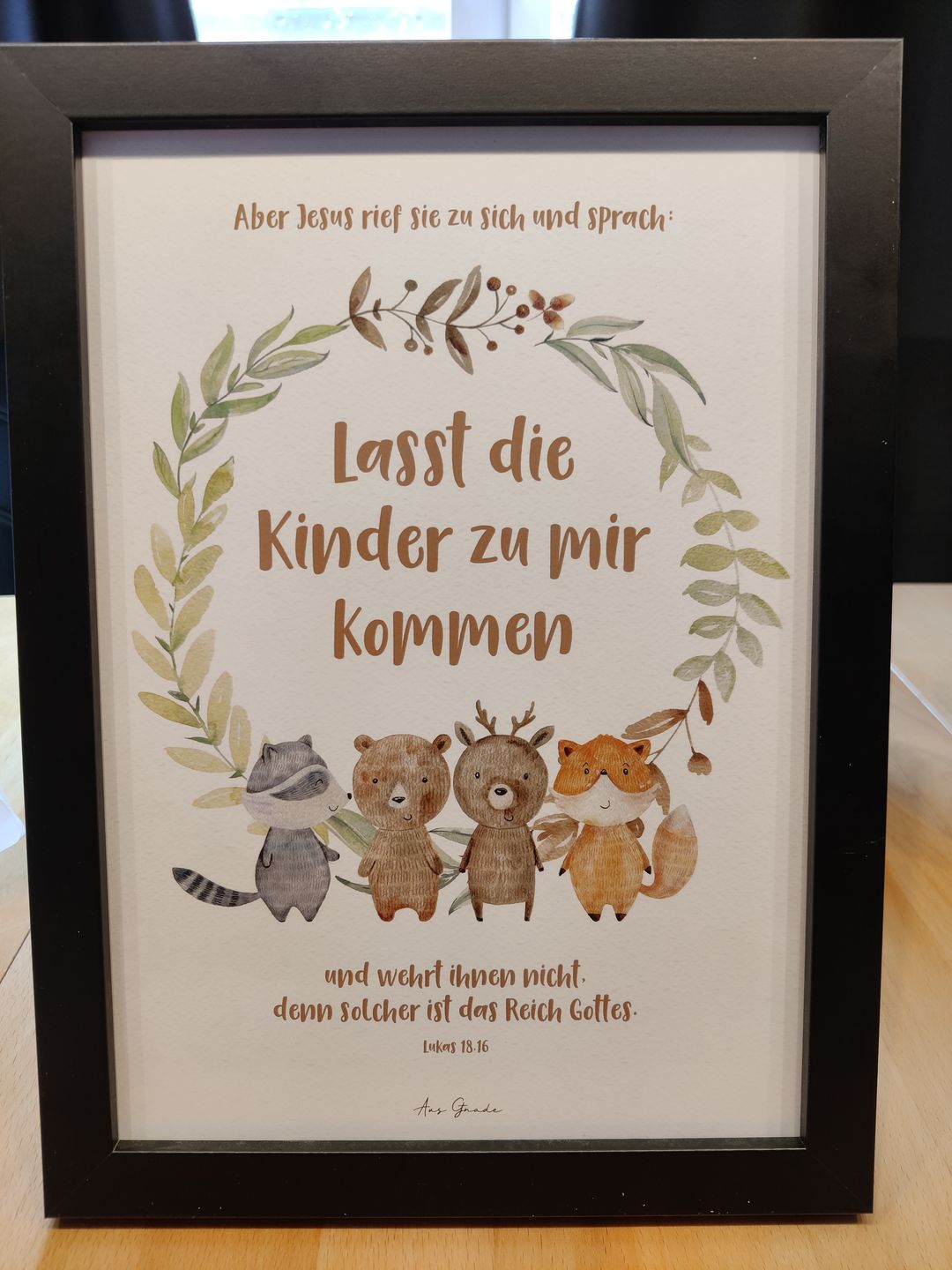Customer photo review of Bilderrahmen Holz · Schwarz / Weiß · A4 / A3 · Acrylglas