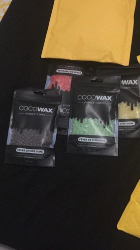 Customer photo review of WAXING KIT + 4 WAXES (2 FREE WAXES + 100 STICKS & 1 PROFESSIONAL SPATULA)