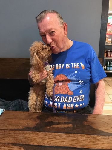 Customer photo review of Guy Best Dog Dad - Personalized Custom Unisex T-shirt