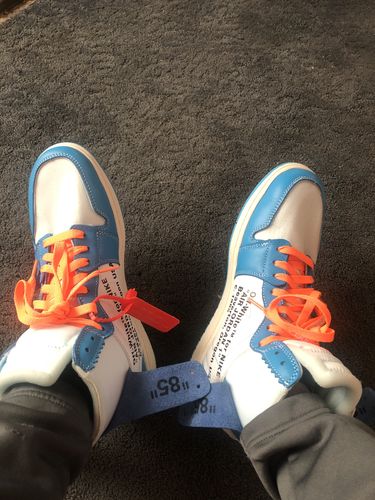 Customer photo review of The Ten: Off White X Air Jordan 1 High "UNC"