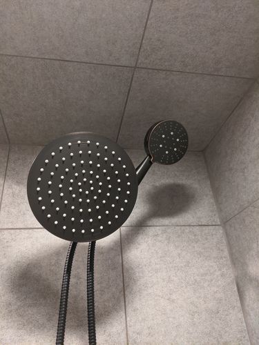 Customer photo review of 3-Spray Dual Shower Head Set