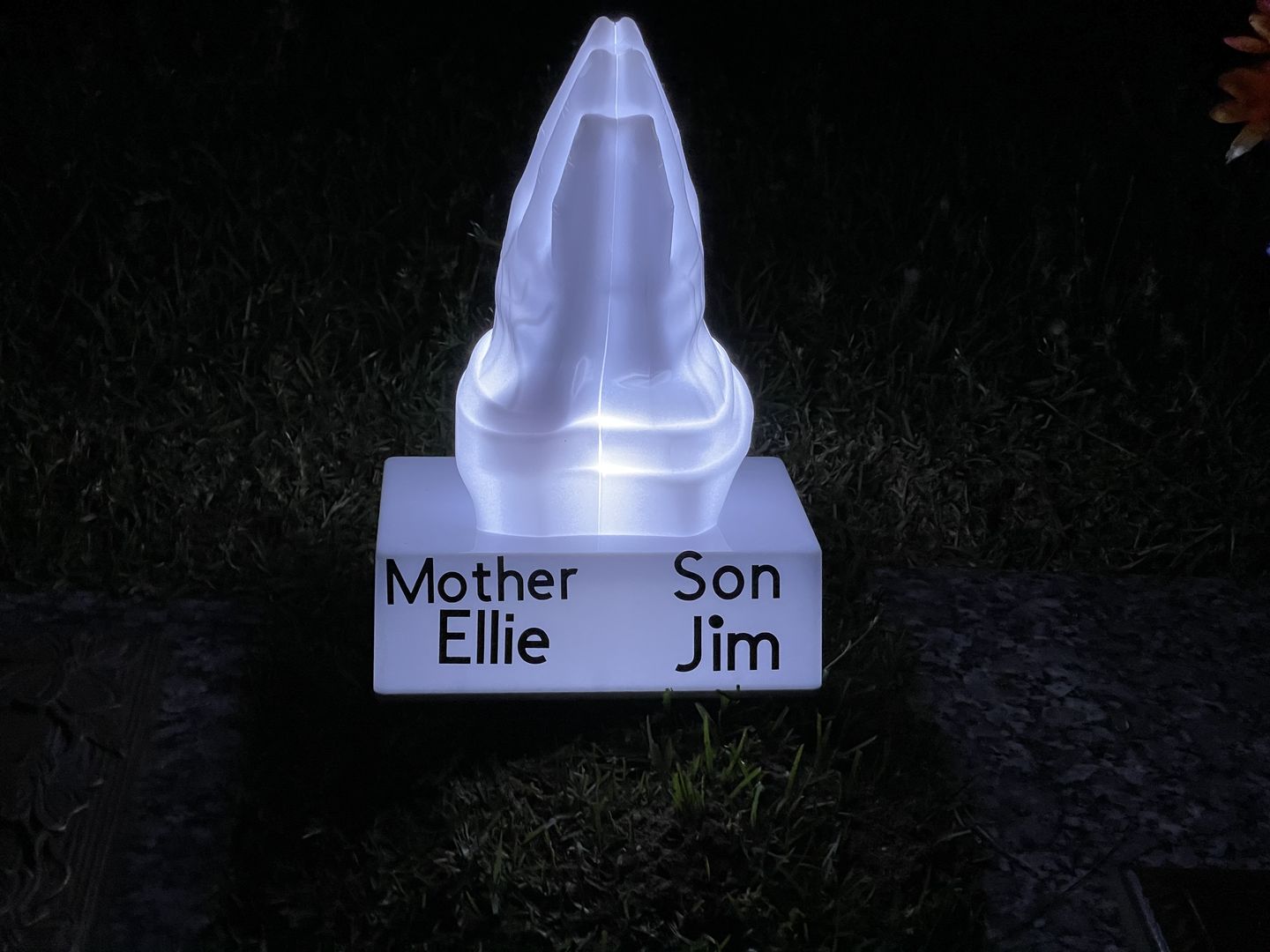 Customer photo review of Eternal Light Praying Hands