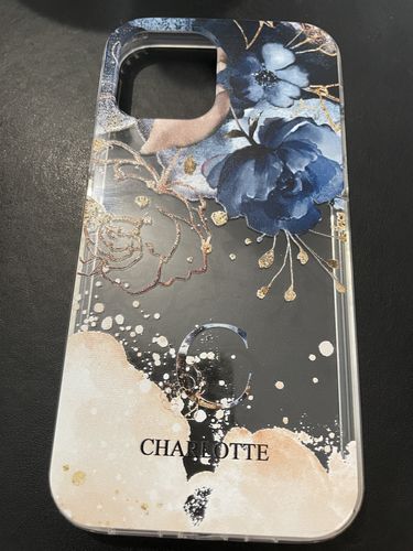 Customer photo review of Monogrammed Watercolour Flower Elements iPhone Case
