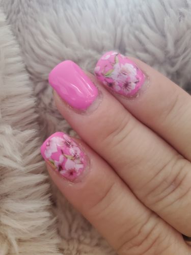 Customer photo review of Nail Art Foil Decoration Set in Floral Sky Rose Flowers