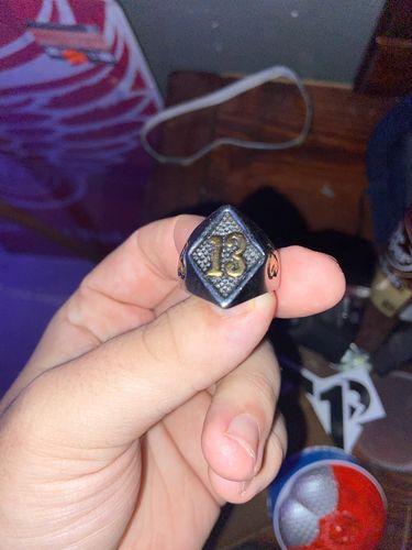 Customer photo review of LUCKY 13 GOLD SKULL RING