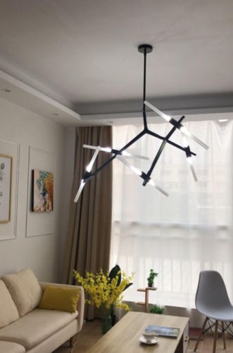 Customer photo review of Modern 10-Light Glass Branch Chandelier