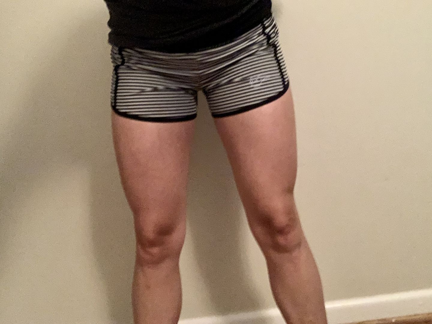 Customer photo review of Elite Shorts - 3.5'' - B&W Stripes