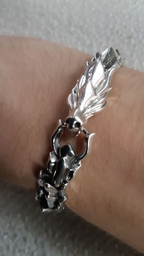 Customer photo review of BRACELET DRAGON JǪRMUNGANDR EN ARGENT
