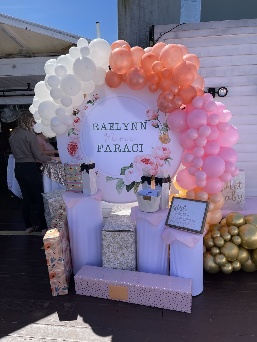Customer photo review of Custom Round Fabric Backdrop for Birthday&Baby Shower&Wedding&Any Other Party