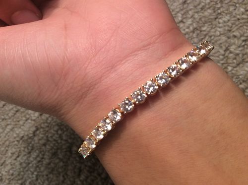 Customer photo review of Brilliant Cut Tennis Bracelet Gold