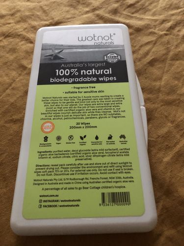 Customer photo review of 100% Natural Baby Wipes - Bulk Buy 12 Pack