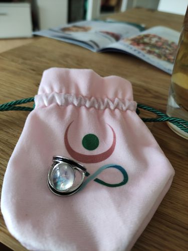 Customer photo review of Silberring mit Mondsteinverzierung