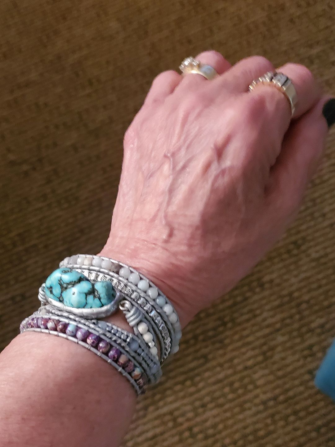 Customer photo review of Healing Turquoise Protection Wrap Bracelet
