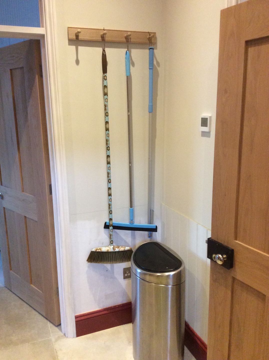 Customer photo review of Oak Shaker Peg Rail
