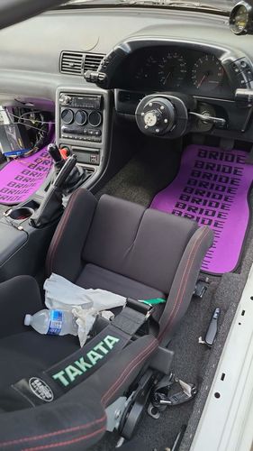 Customer photo review of Custom Universal Bride style Floor Mats Purple