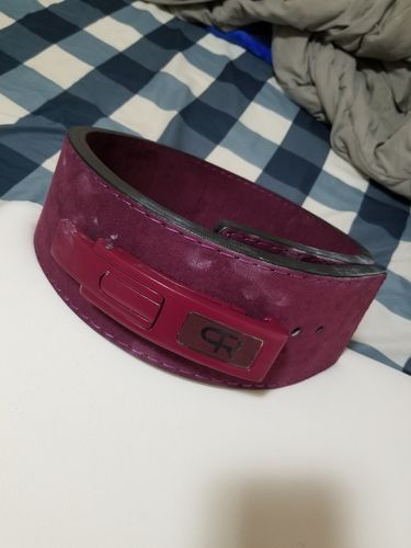 Customer photo review of PR Powerlifting 13mm Belt w/ Lever Buckle - Purple