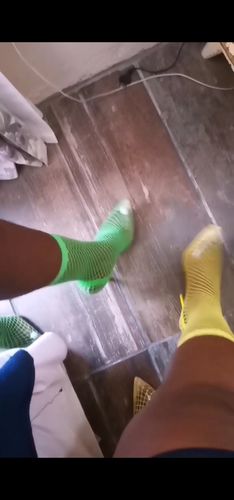 Customer photo review of Fishnet heel shoes