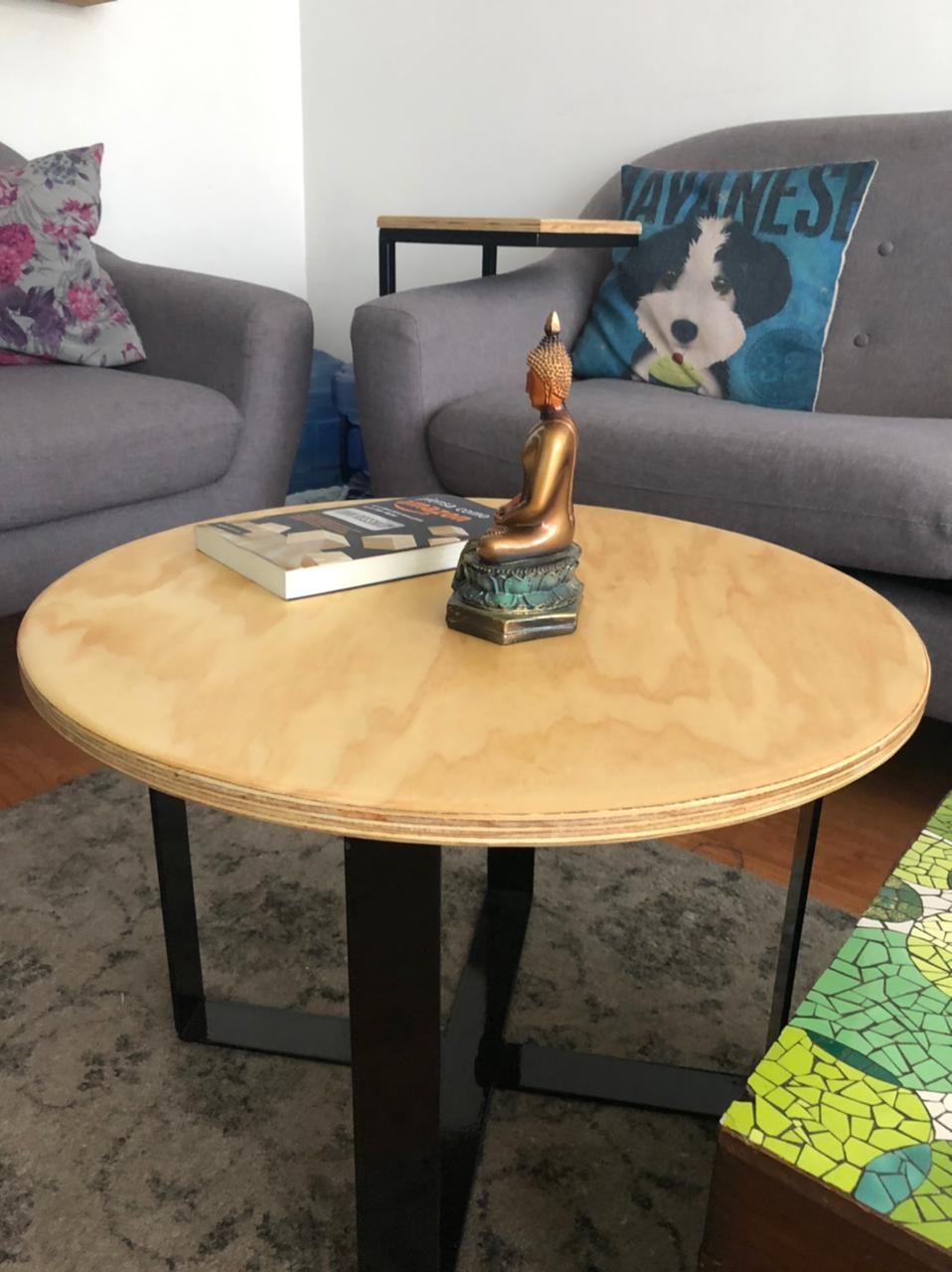 Customer photo review of Mesa de centro Redonda MIMA negro
