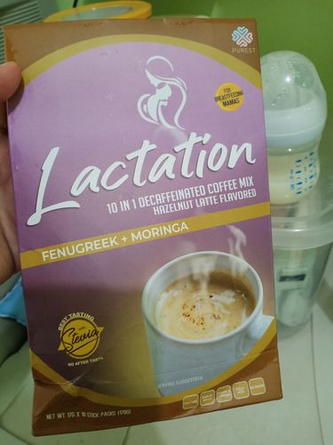 Customer photo review of Purest Lactation Drink - Decaf Coffee Hazelnut Flavor Breastmilk Booster