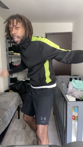 Customer photo review of Solid One Stripe Track Jacket Black - Lime (100-501 22S)