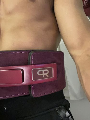 Customer photo review of PR Powerlifting 13mm Belt w/ Lever Buckle - Purple