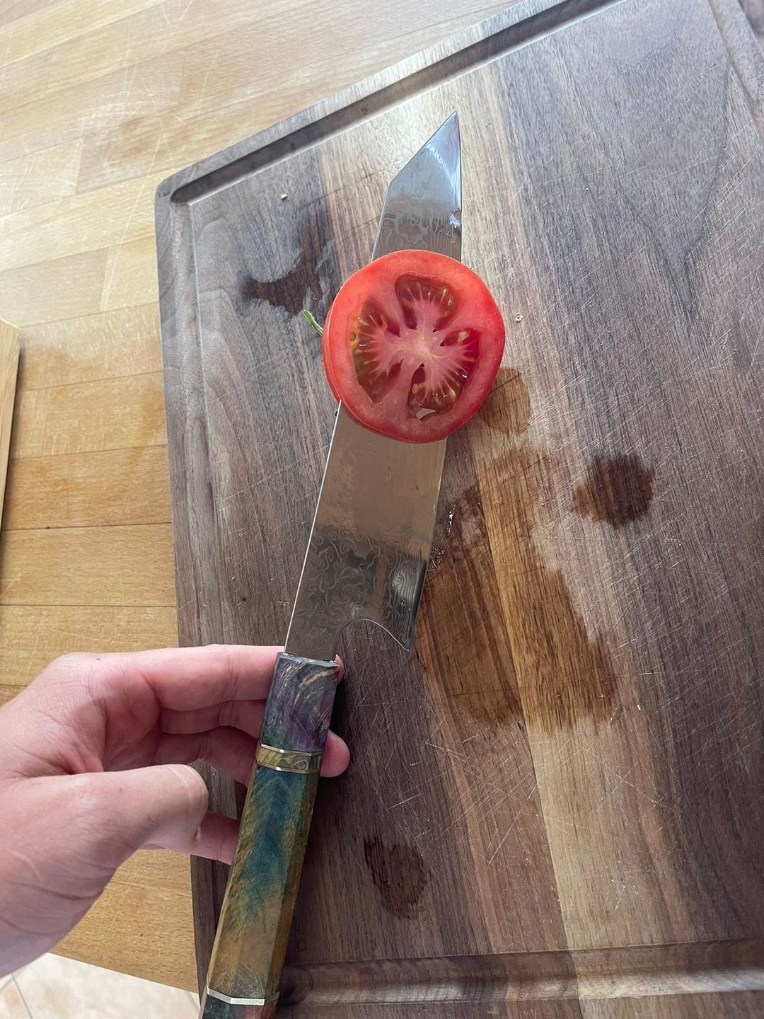 Customer photo review of Damast Gyuto