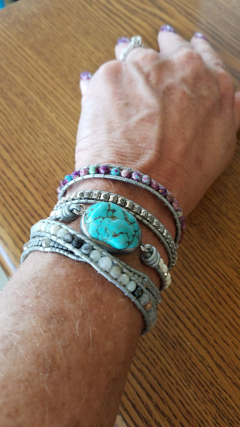 Customer photo review of Healing Topaz Wrap Bracelet