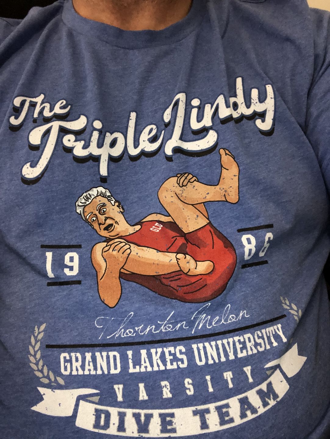 Customer photo review of The Triple Lindy Men's/Unisex Super Soft Tee
