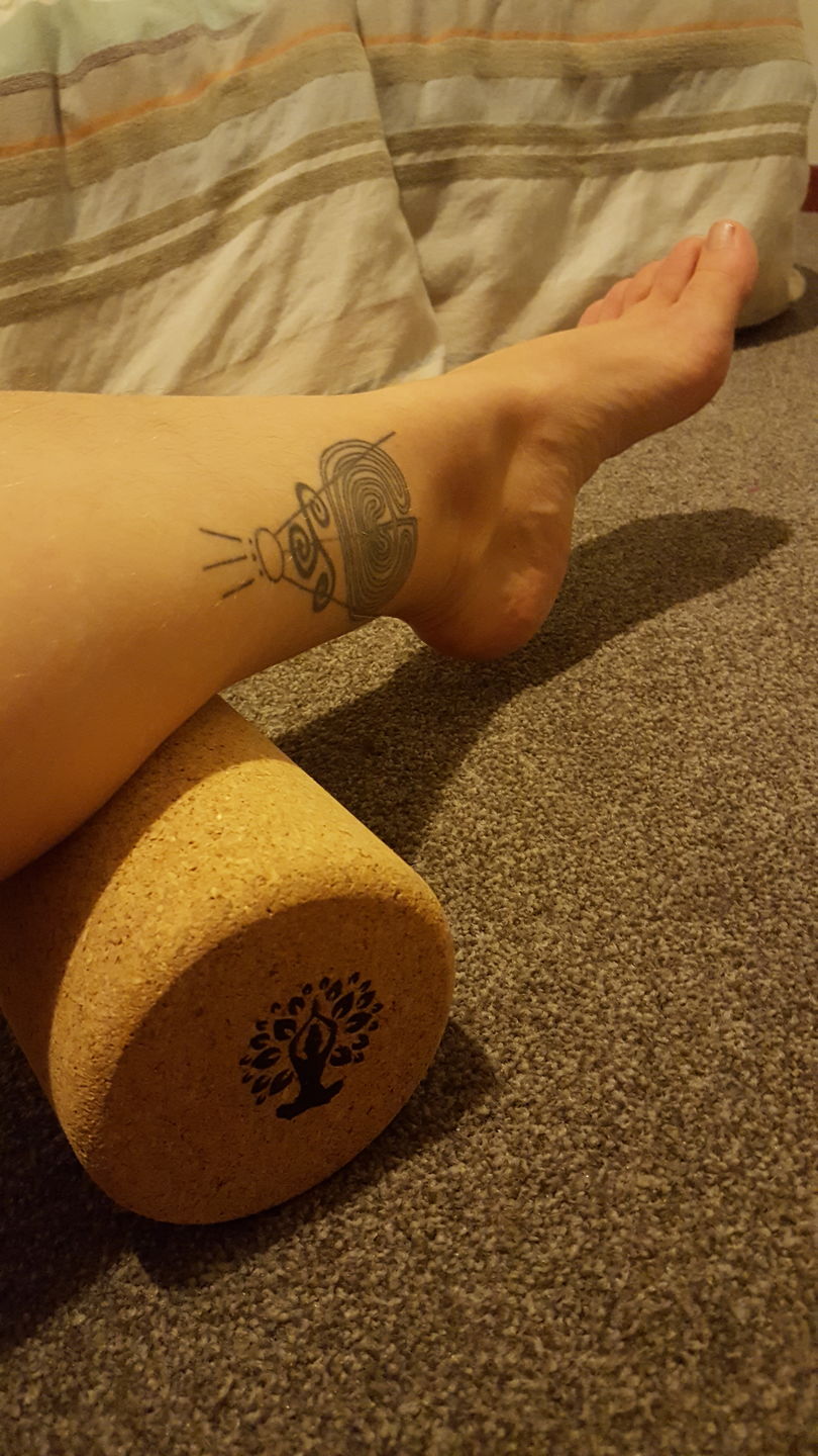 Customer photo review of Cork Foam Roller