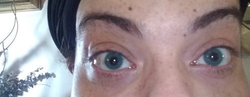 Customer photo review of [US Warehouse] [buy 2 get 2 free] Cherry Nattier Blue Contact Lenses