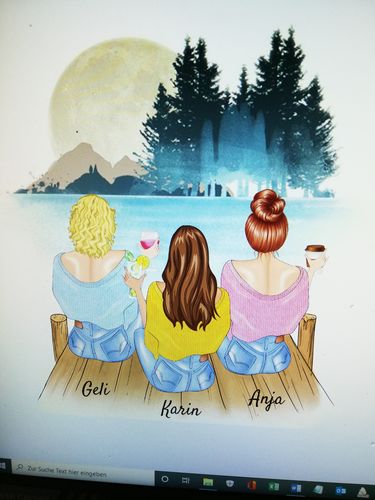 Customer photo review of Beste Freundinnen mit Getränk - Personalisierte Tasse (2-3 Personen)