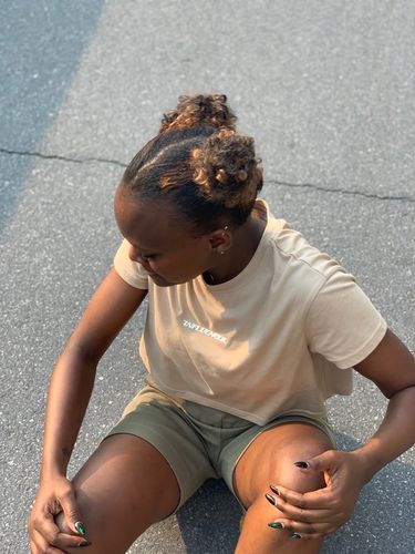 Customer photo review of Influencer Crop Top-Khaki