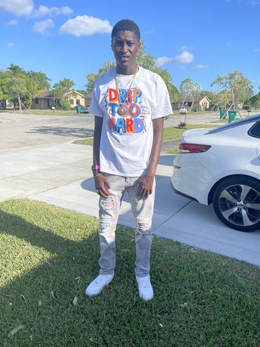 Customer photo review of Drip Too Hard Sketch Tee White (2311)