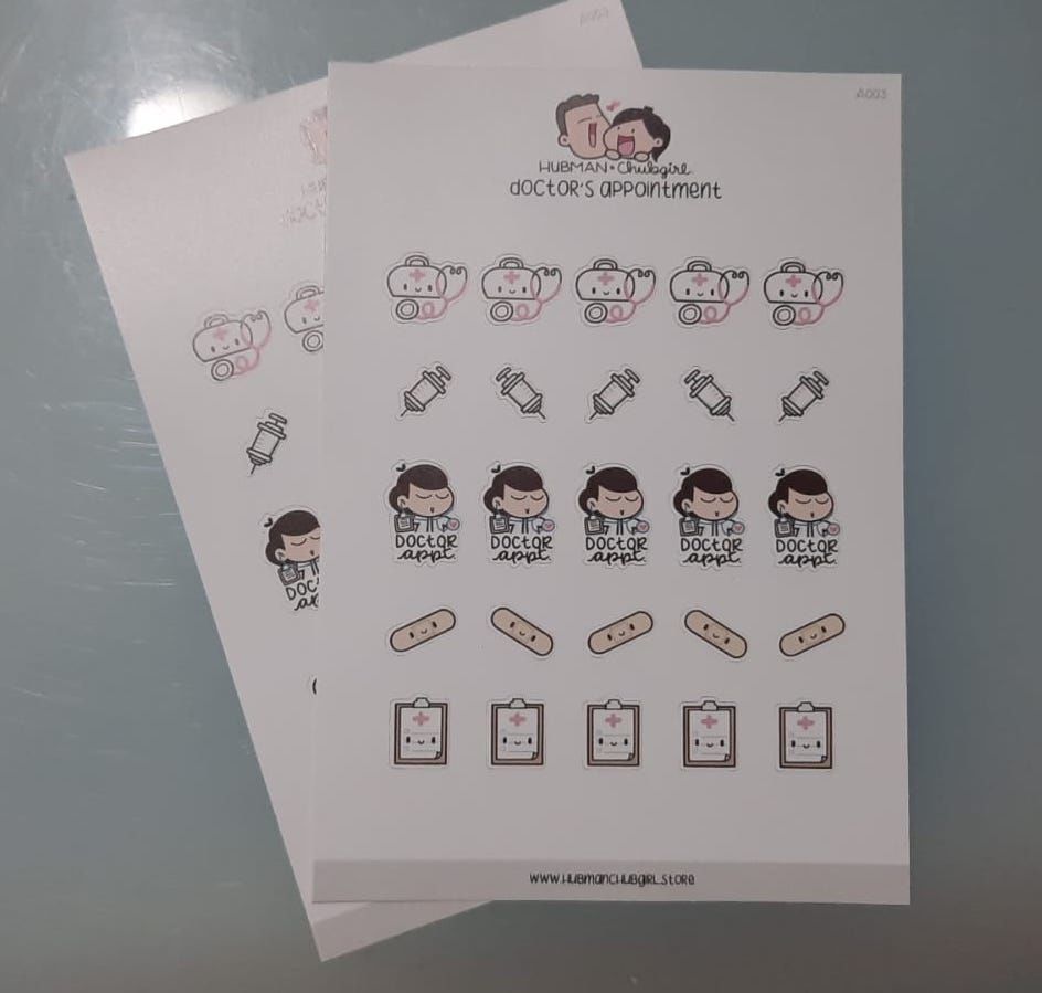 Customer photo review of Doctor's Appointment Planner Stickers
