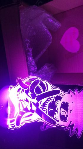 Customer photo review of Lampu LED 3D Naruto Uzumaki (16 Warna + REMOTE)