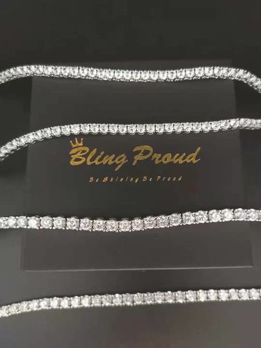 Customer photo review of THE ICY SUMMER® - 3/4/5mm Tennis Chain White Gold Plated
